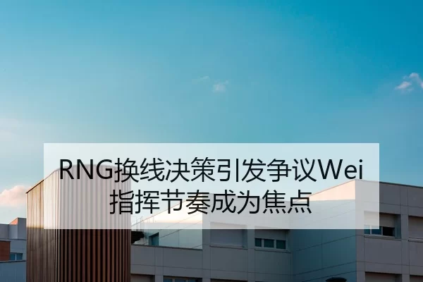 RNG换线决策引发争议Wei指挥节奏成为焦点
